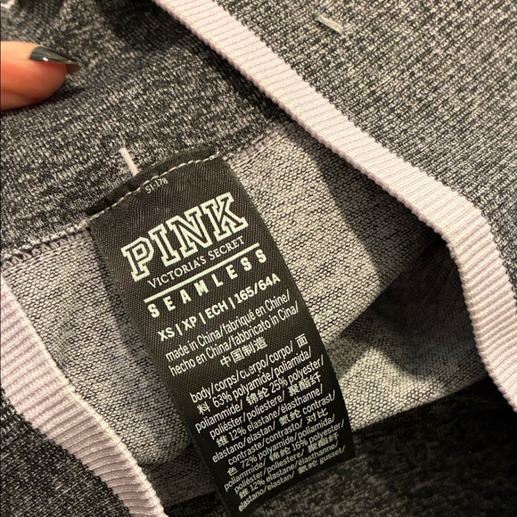 VS PINK Seamless Grey Womens Leggings - Performance Bottoms - Picture 6 of 7